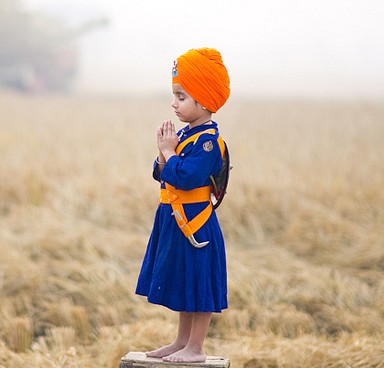 Cute Sikh girl Praying